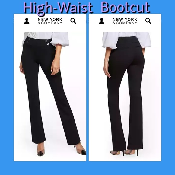 NY&Co 7th Ave High-Waist Bootcut Pants XS Average - Picture 1 of 14